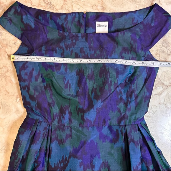 RED VALENTINO Raw Silk Midi Dress Small - Picture 9 of 16